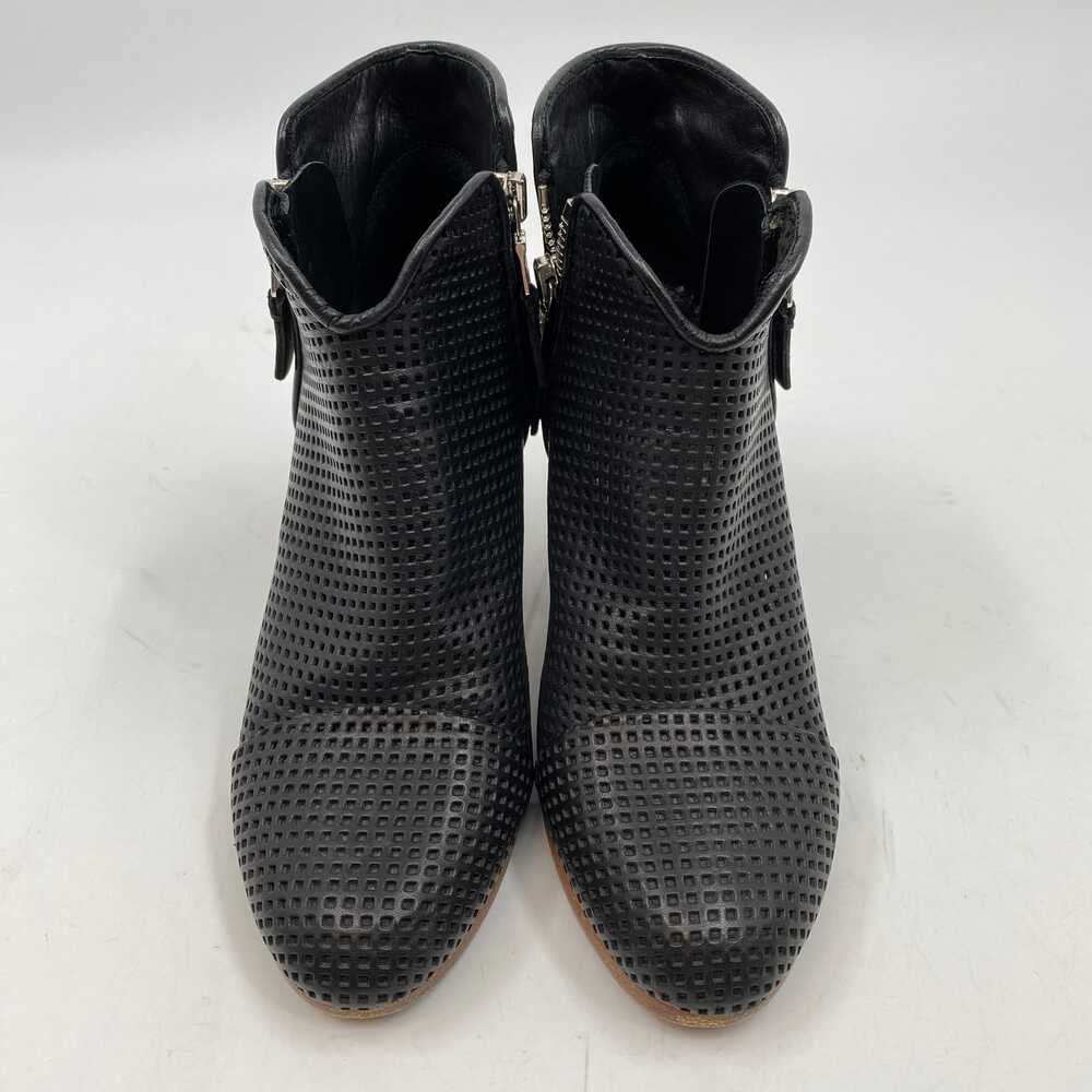 Rag & Bone Black Leather Perforated Heeled Ankle Boots | EU 36 - Picture 5 of 9